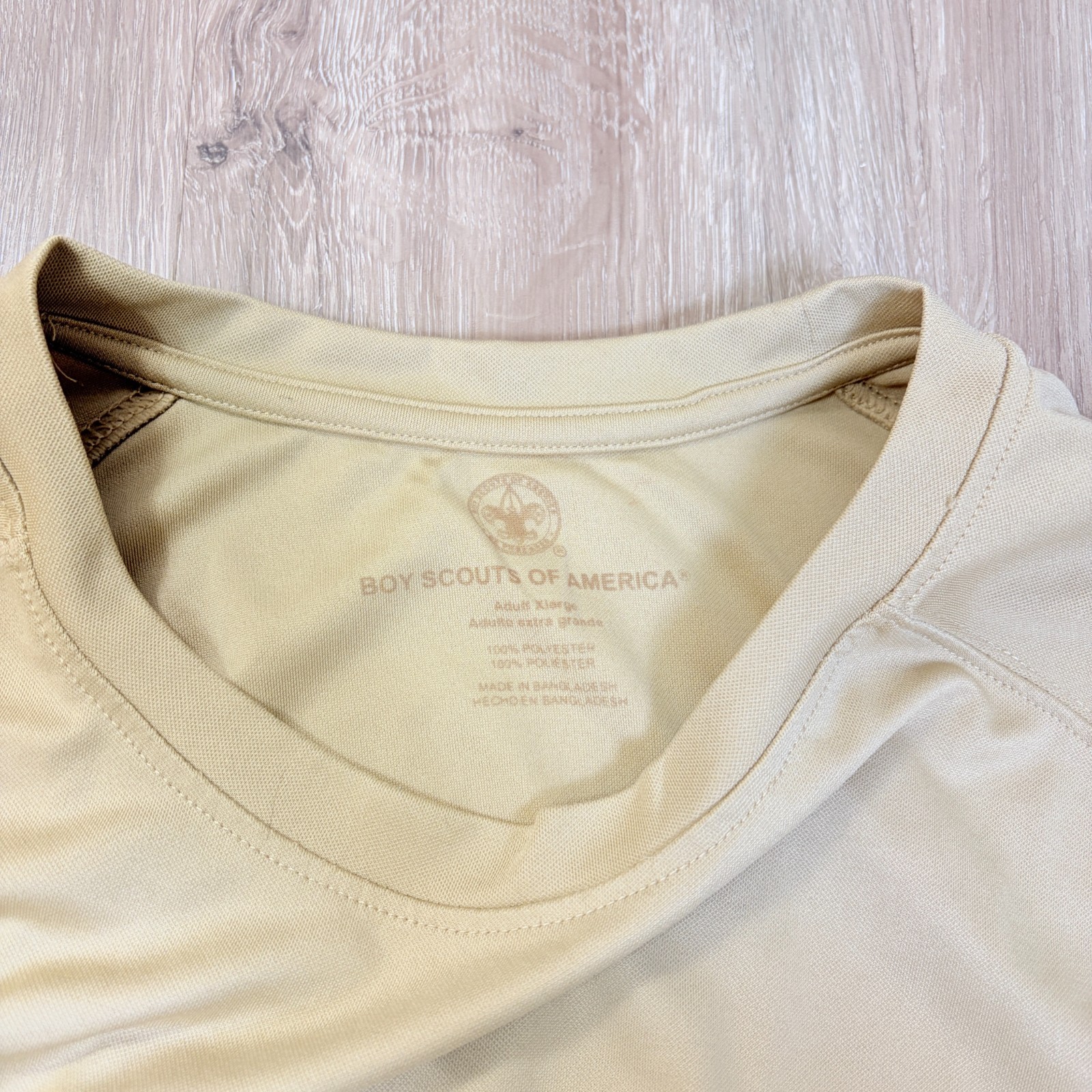 Boy Scouts BSA Mens XL 100% Polyester Performance Long Sleeve T-Shirt Base Layer