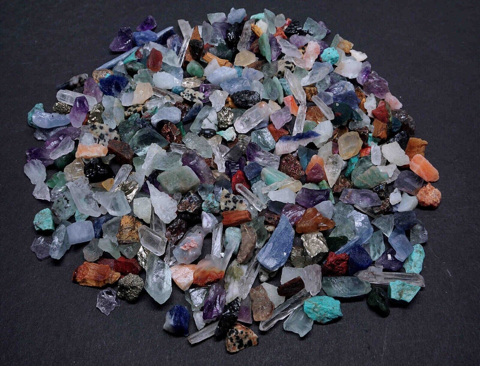 Micro Crafters 1/2 Lb Lot Natural Crystals Mineral Specimens Mixed Gemstones