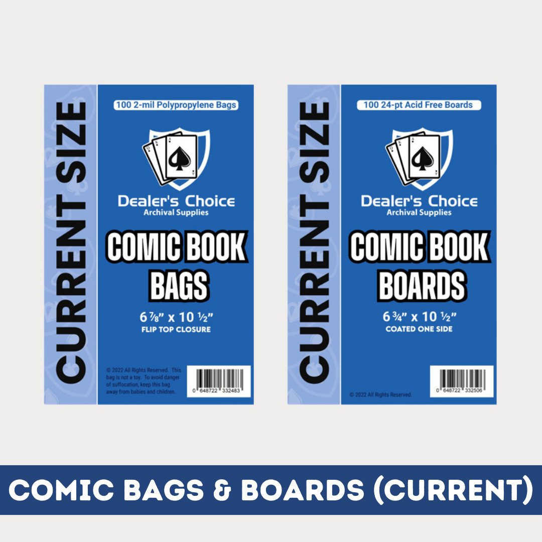 1000 Comic Book BAGS & Comic Book BOARDS (Current Size)