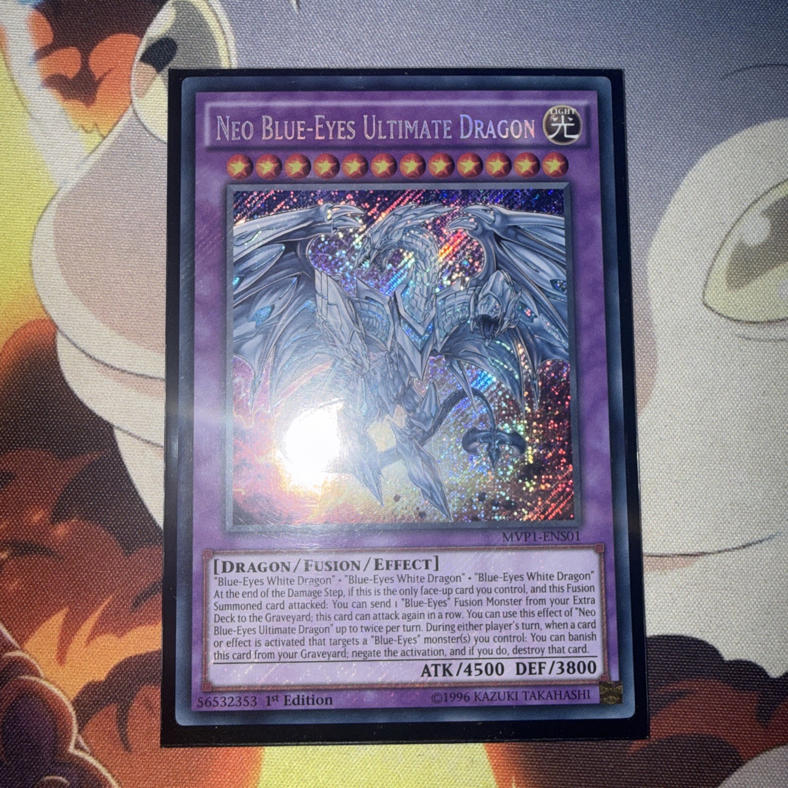 Neo Blue-Eyes Ultimate Dragon MVP1-ENS01 Secret Rare Near Mint