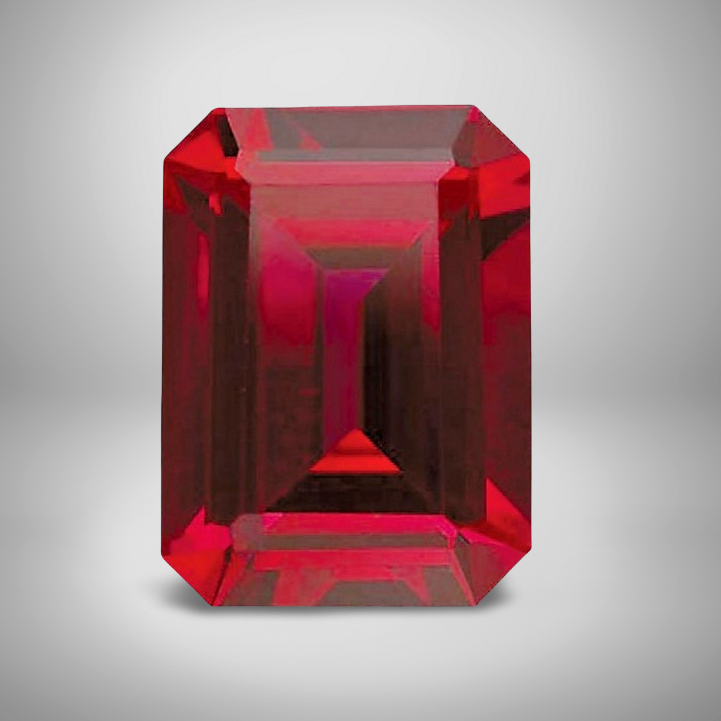 Ruby Emerald Cut Gemstone 2 Cts – 10×8 mm AAA+ Loose Gem