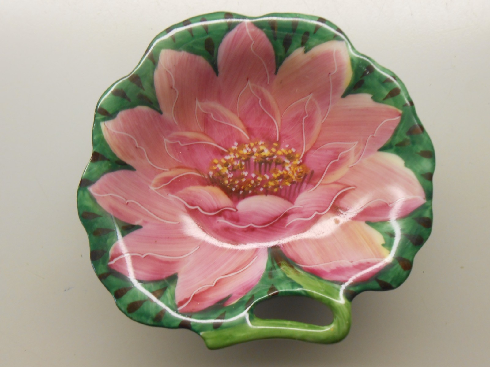 RARE Vintage Limoges Box France – Large Water Lily on Pad- Parry Vieille PV