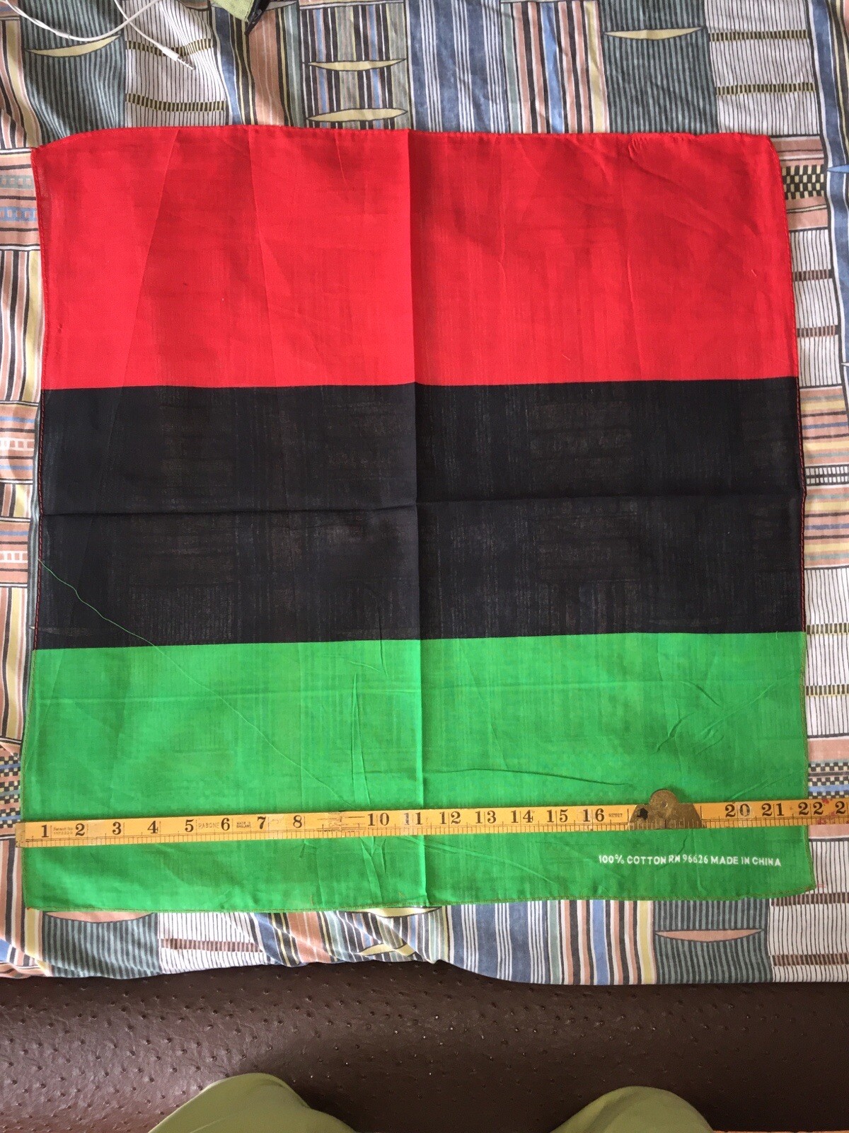 Red, Black & Green Bandana–Pan African- Marcus Garvey 1920