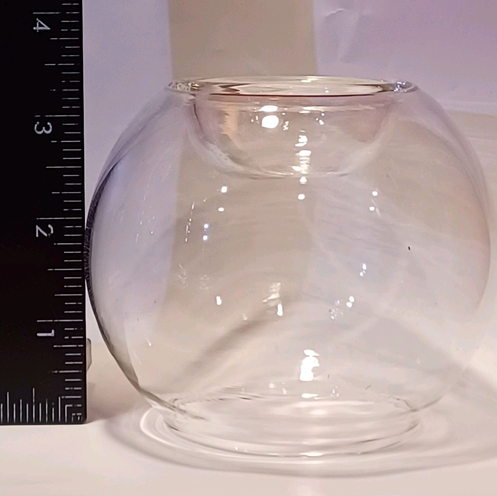 Vtg 1970s THE UN-CANDLE Apple # 128 Pyrex Brand Corning Glass Works Oil Lamp -M