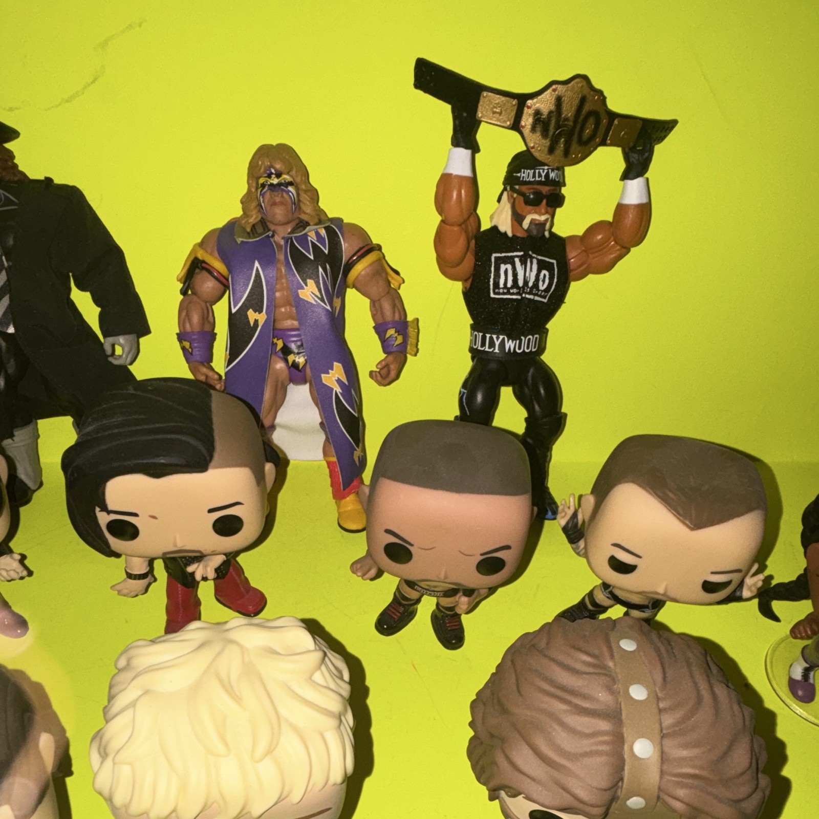 WWE pops and action figures mixed lot 12 figure lot Undertaker, NWO, Scott Hall