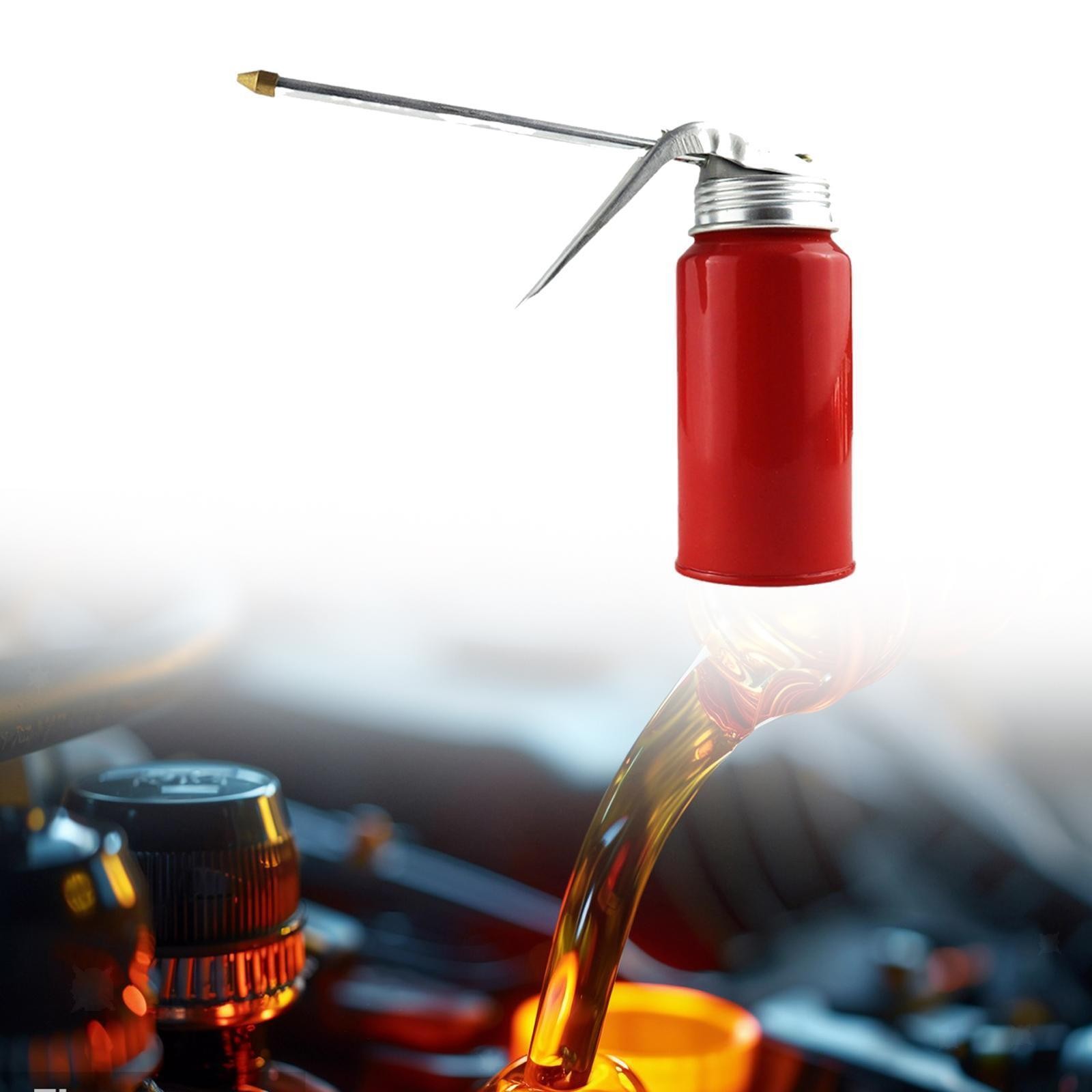 Metal Oil Can with Spout Pump Oiler Portable Multipurpose Oil Pump Can for