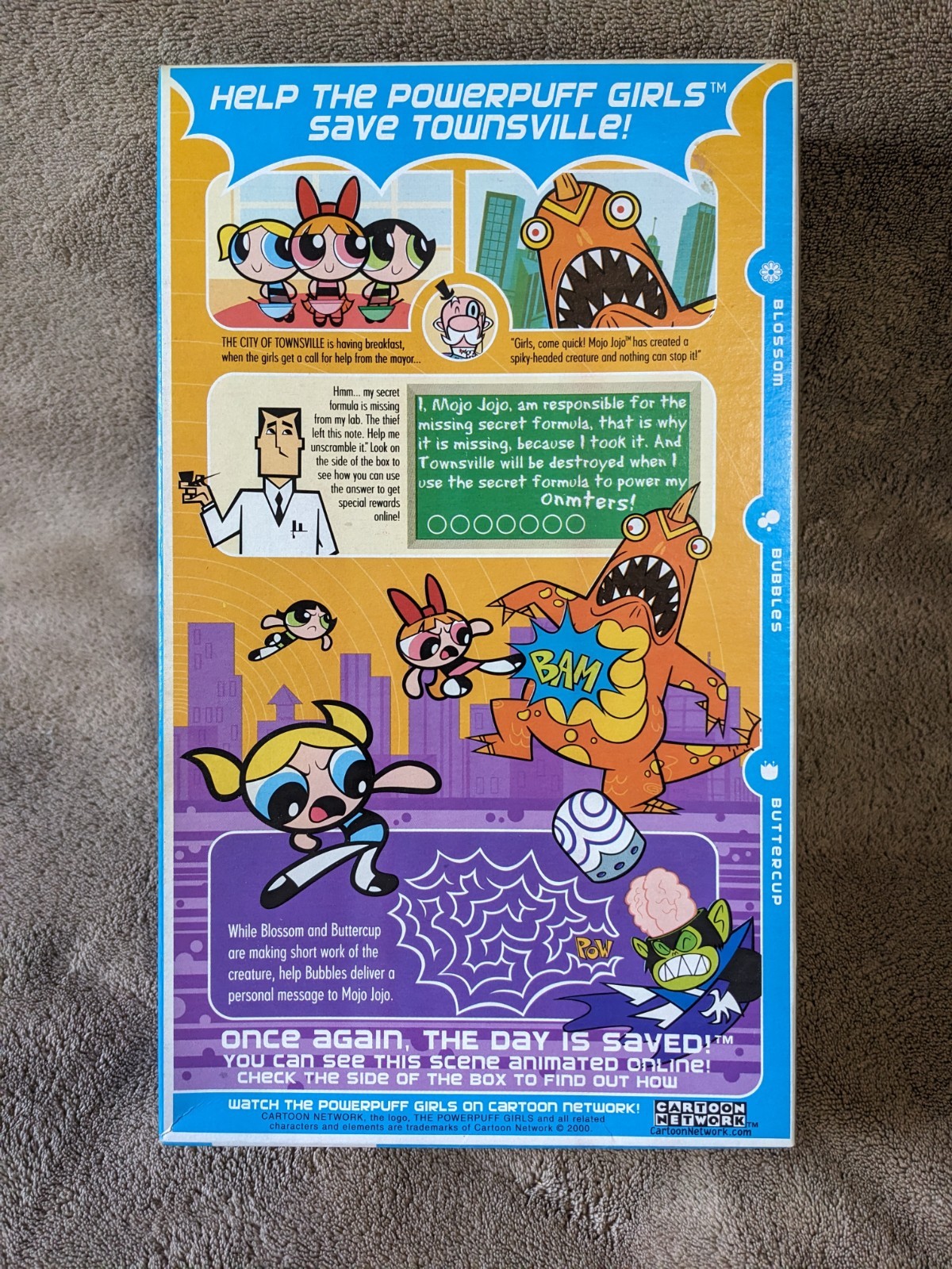 2000 Kellogg’s Powerpuff Girls Cereal Limited Edition Cartoon Network Box Only