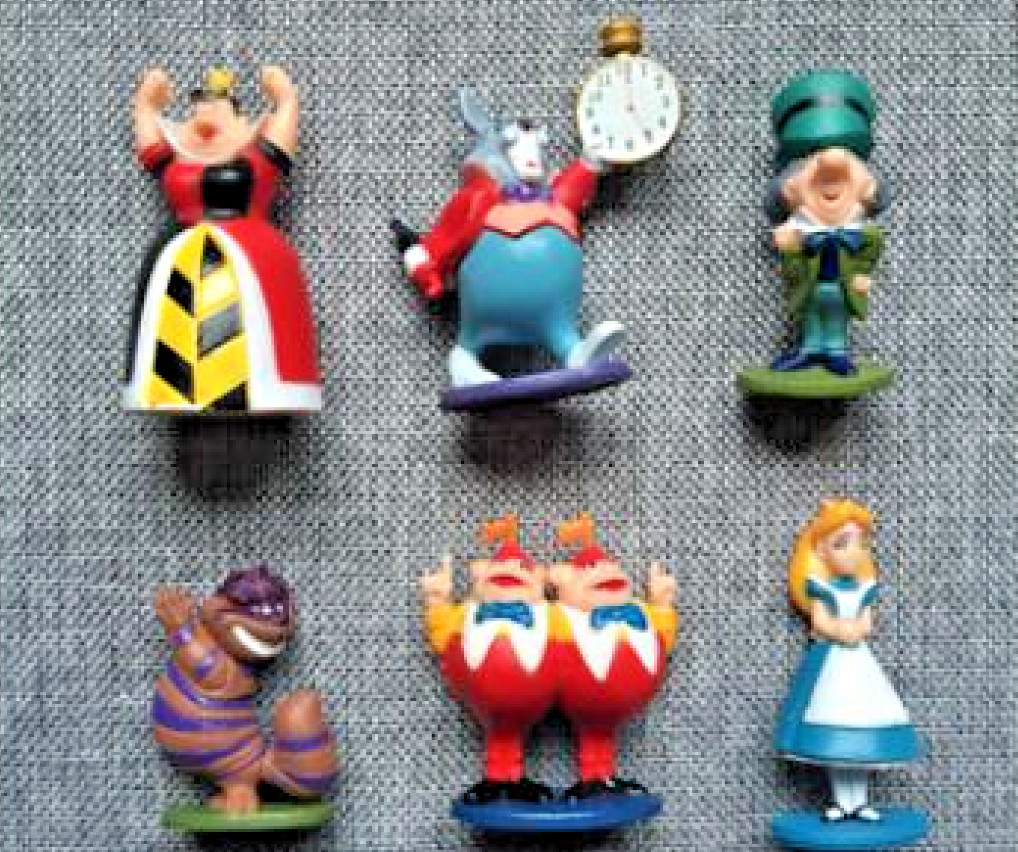 ALICE IN WONDERLAND- „6 PIECE FIGURE SET“ -PVC- NEXT DAY SHIPPING