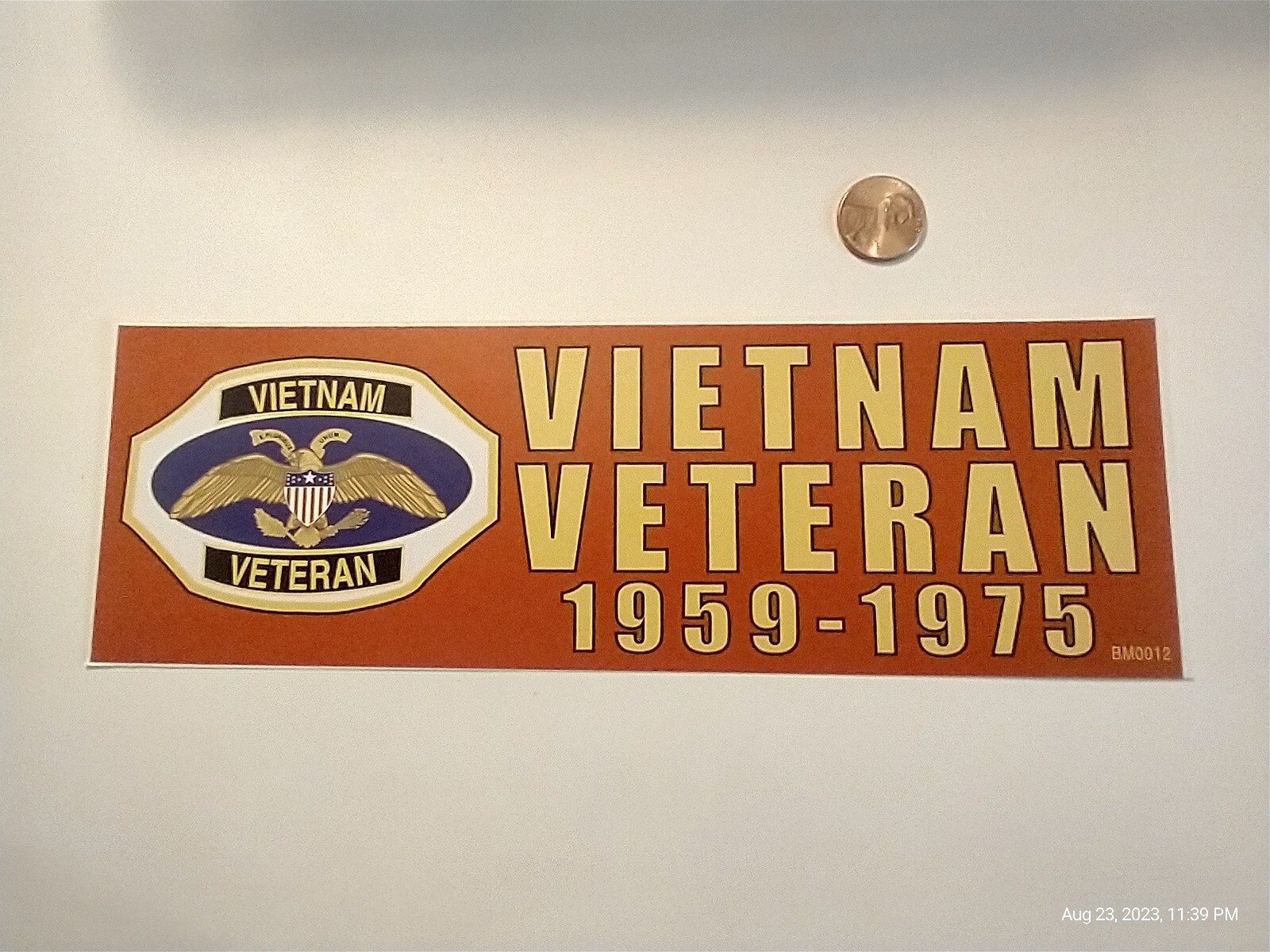 3X9″ Decal Sticker VIETNAM VETERAN 1959 1975 Viet Nam Vet