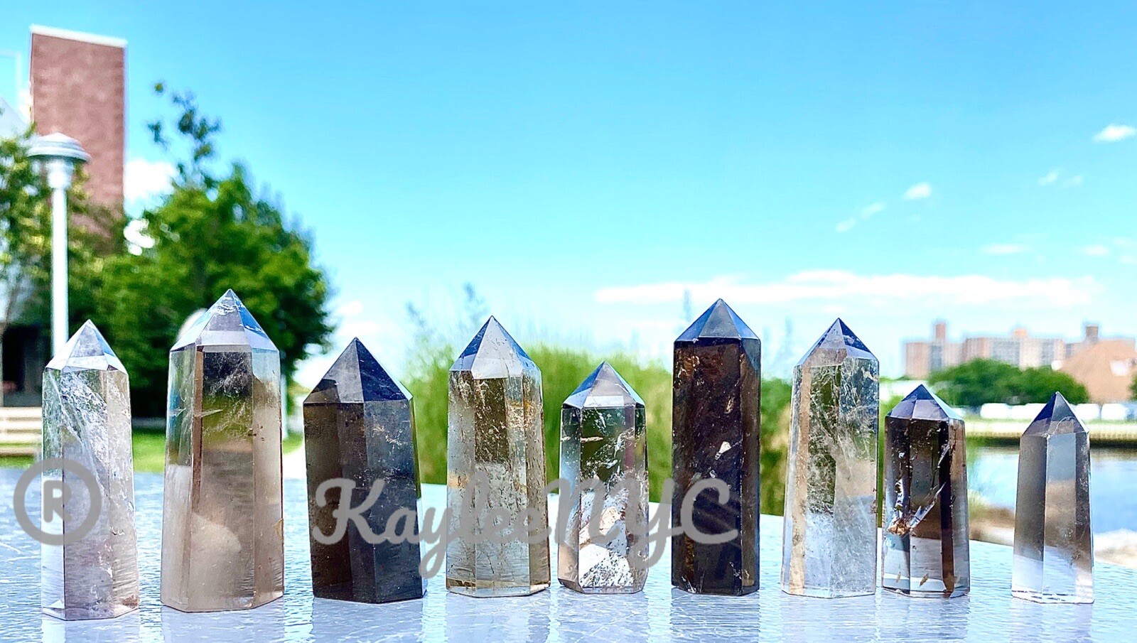 Wholesale Lot 1 Lb Natural Smoky Quartz Obelisk Tower Point Crystal Energy