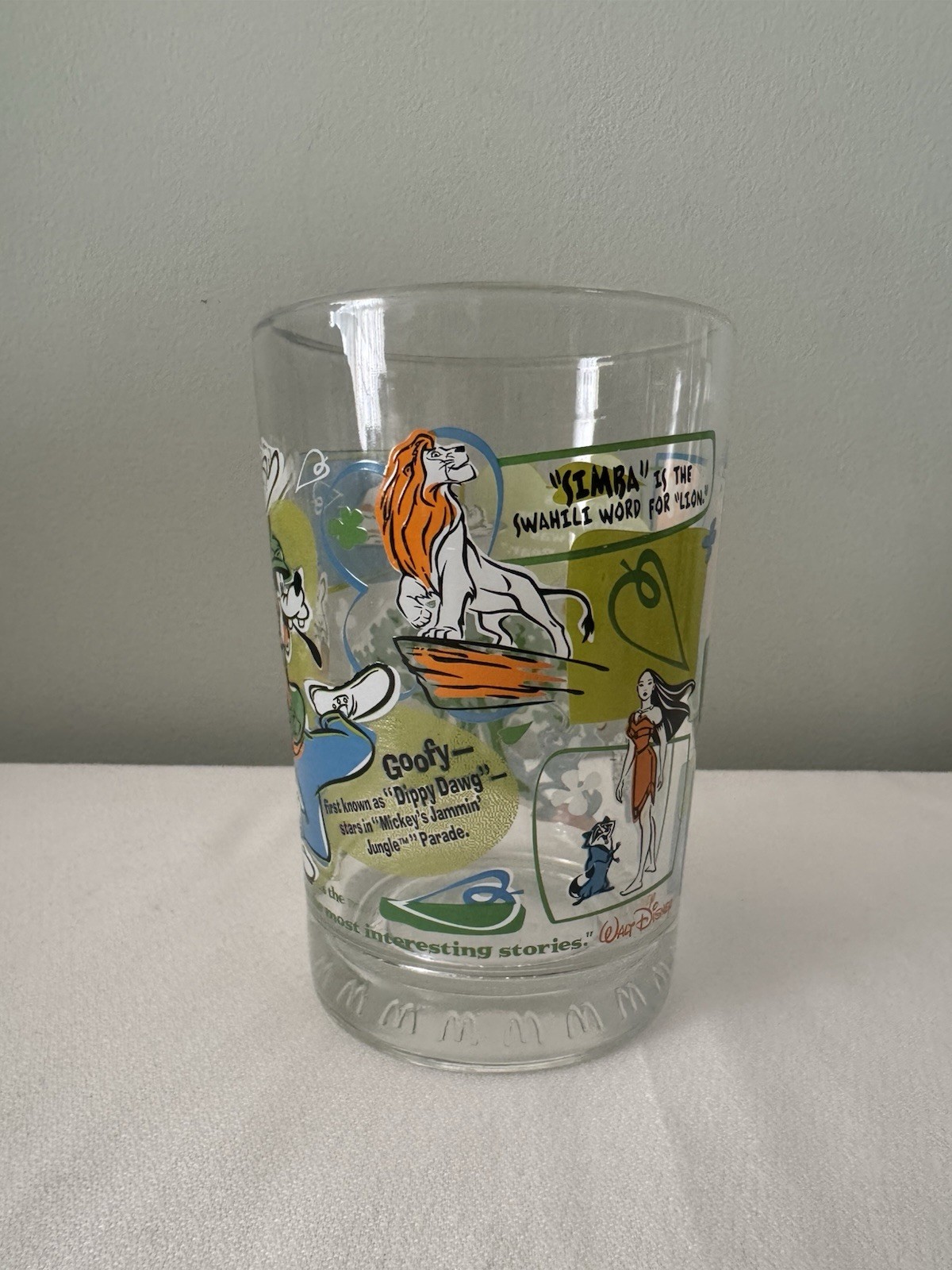 McDonalds Disney 100 Years of Magic Glasses Set of 3 Mickey Pinocchio Goofy
