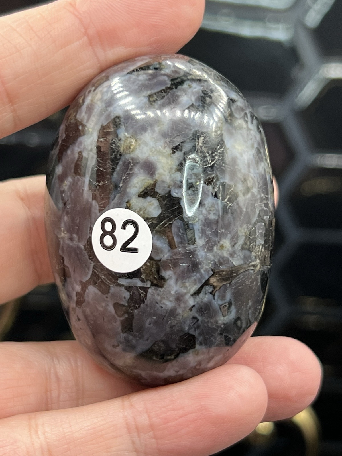 Natural Indigo Gabrro „Mystical Merlinite“ Palm Stones Free ship & Gift