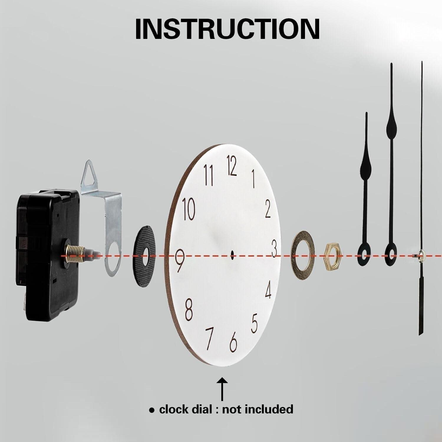 Versatile Silent Clock Movement Mechanism Kit – Long and Short Shaft Included