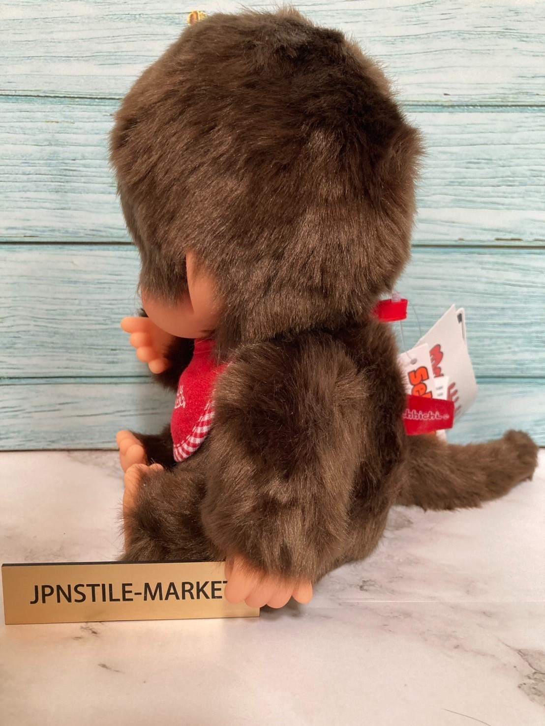 Sekiguchi Monchhichi Premium Standard M Size Boy Sitting Plush Doll Collectible