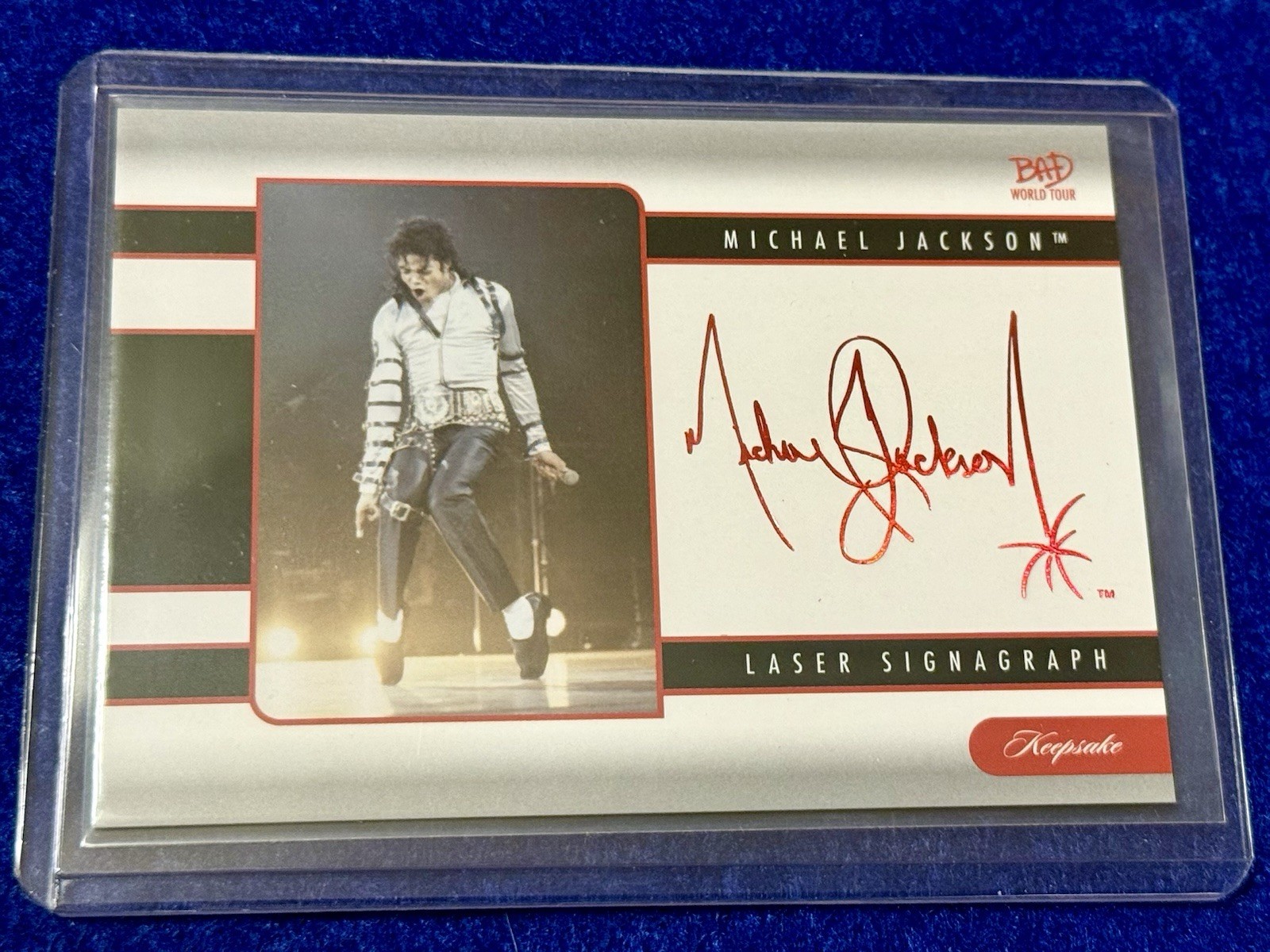 2025 Michael Jackson Keepsake Bad World Tour Laser Signagraph Card #131 16/87