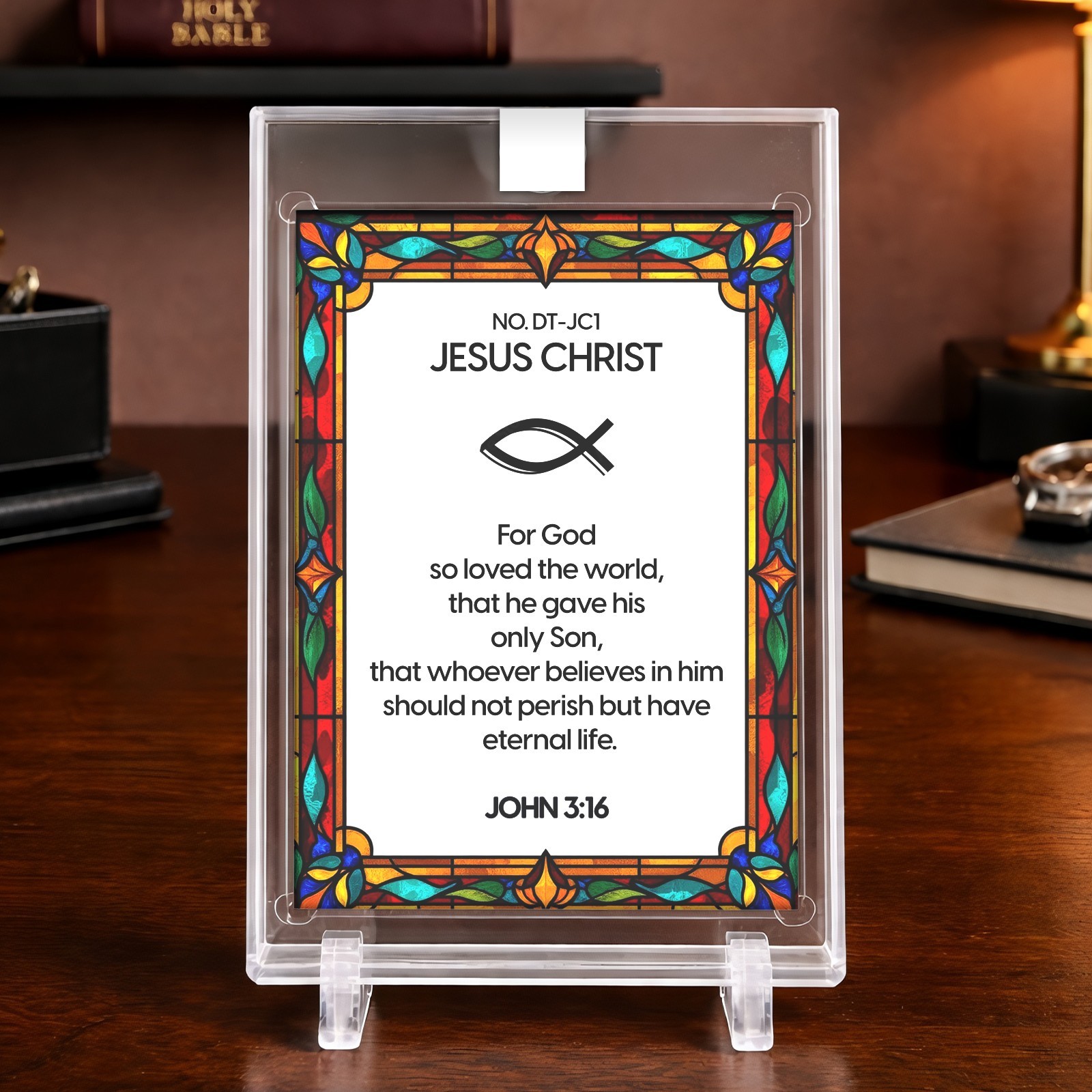 Jesus Christ Holo Trading Card | Magnetic One Touch Case | Jerusalem Insert