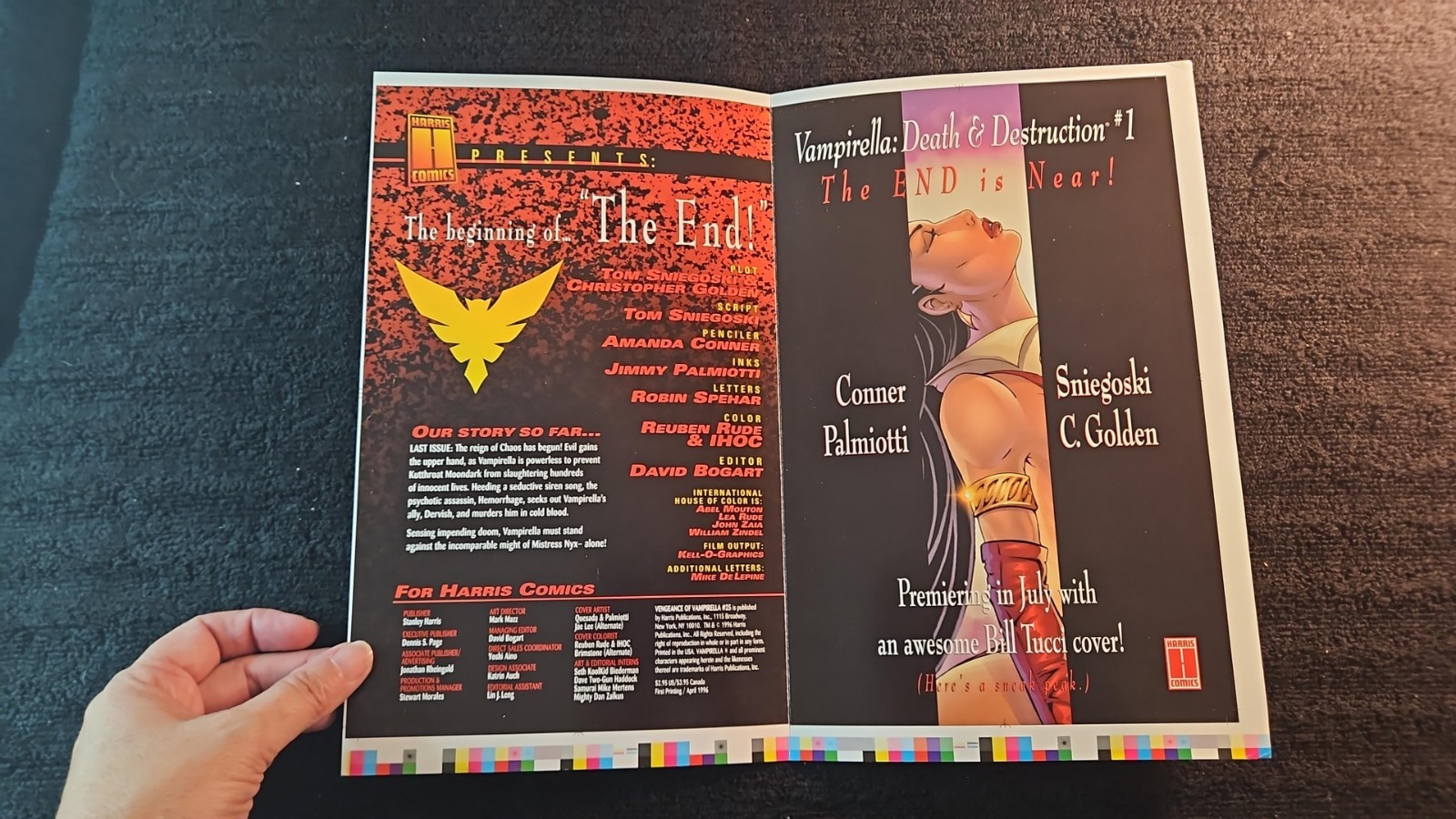 1996 HARRIS COMICS VAMPIRELLA ORIGINAL PRODUCTION COVER LOT RARE HTF FOIL SEXY