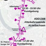 Demoverlauf der #verkehrswende Demo