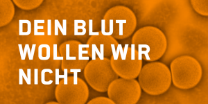 Auf den Bild sind orange eingefärbte Blutkörperchen zu sehen.